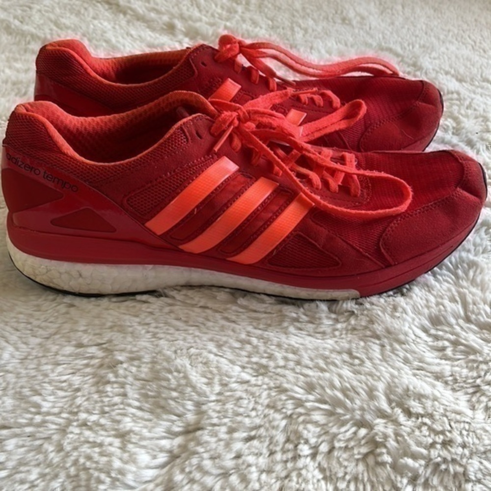 Adidas Adizero Tempo red men’s shoes size 11.5